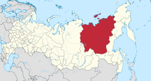 Map showing the location of Yakutia, or Sakha Republic in the Eastern part of Russia.