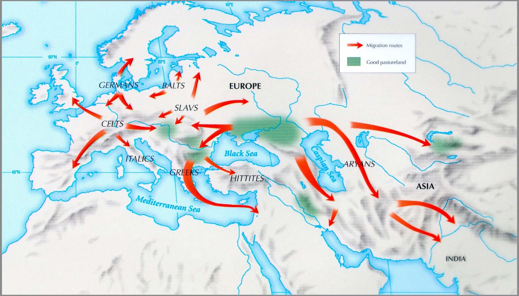 Indo-European Migrations map