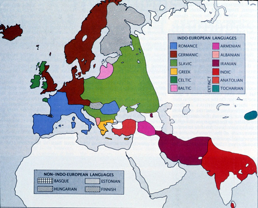 Indo-European languages map