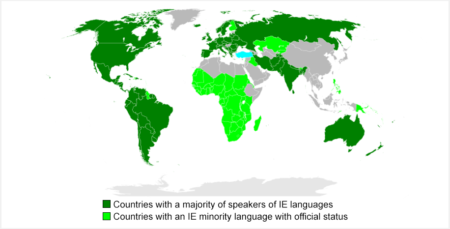 Speakers of Indo-European Languages map