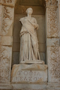 Sophia in the Celsus Library